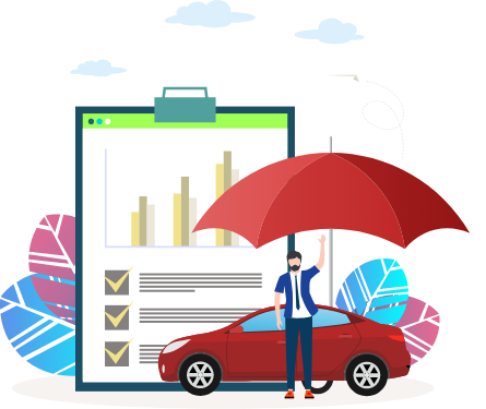 Illustration représentant une assurance auto